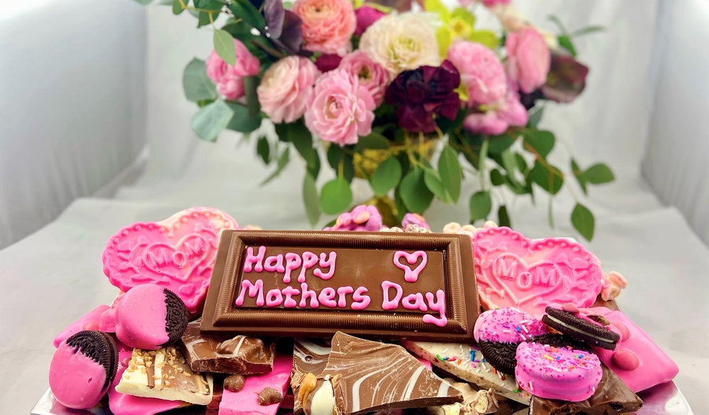 Mother's Day Chocolate Platter and Flower Combo