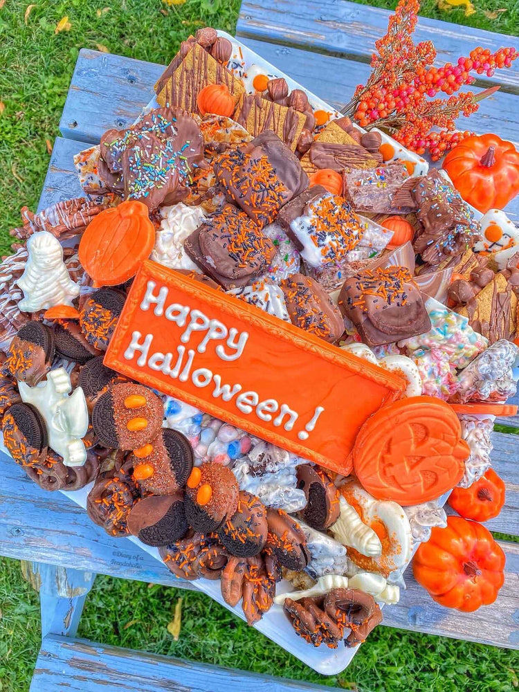 Halloween Platter- Including personalized chocolate bar