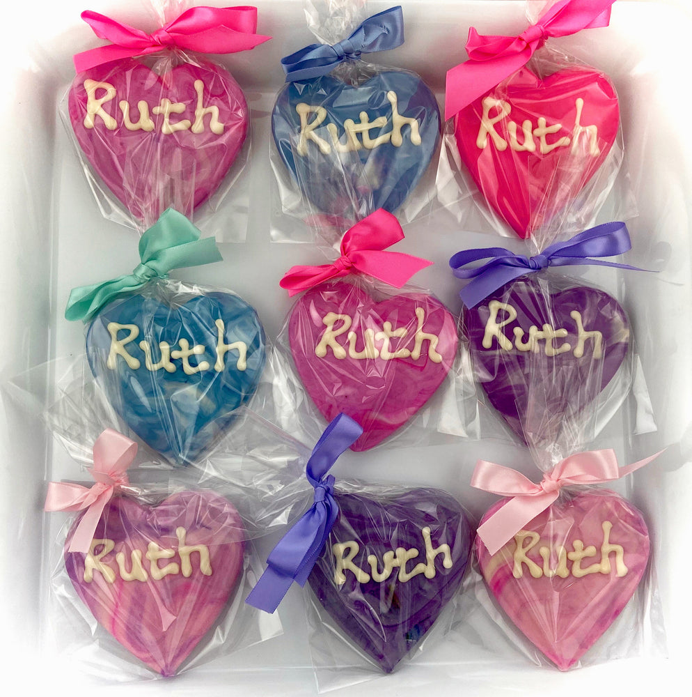 Personalized Chocolate Hearts