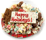 Happy Holiday Platter including personalized chocolate bar