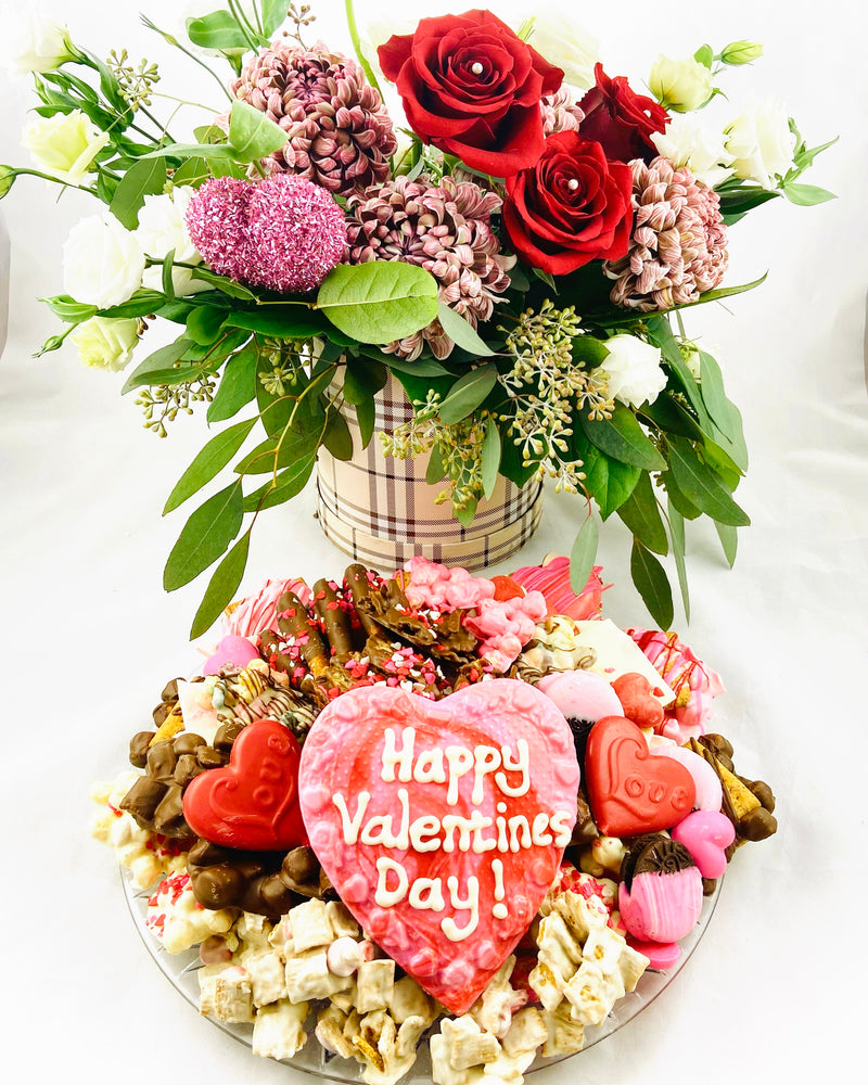 Valentine's Day Flowers and Chocolate